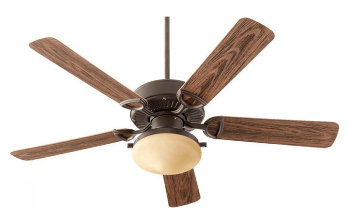 Two Light Oiled Bronze Outdoor Fan