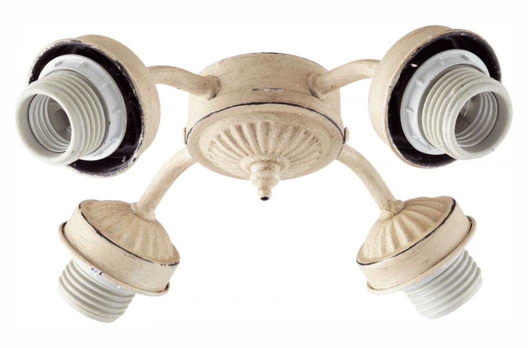 Four Light Persian White Fan Light Kit by Quorum