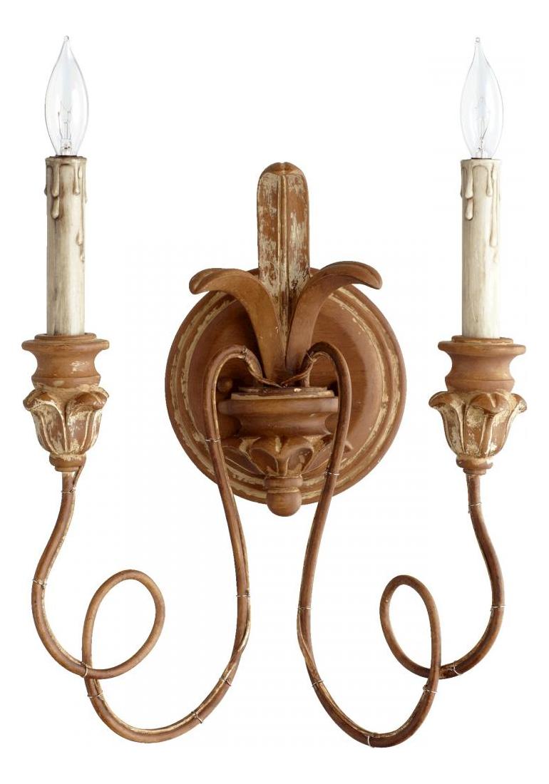 Two Light French Umber Wall Light by Quorum