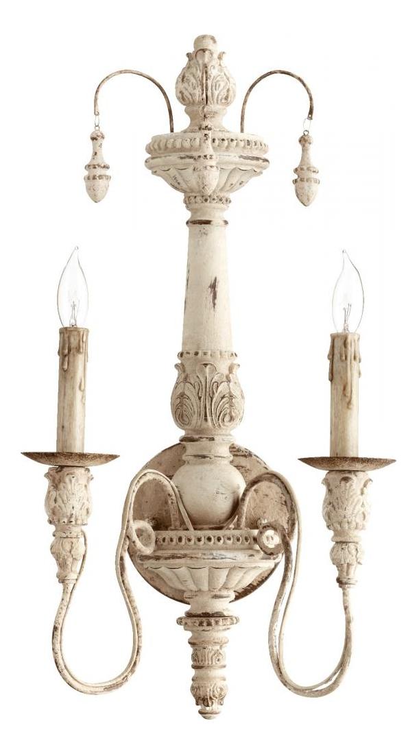 Two Light Persian White Wall Light by Quorum