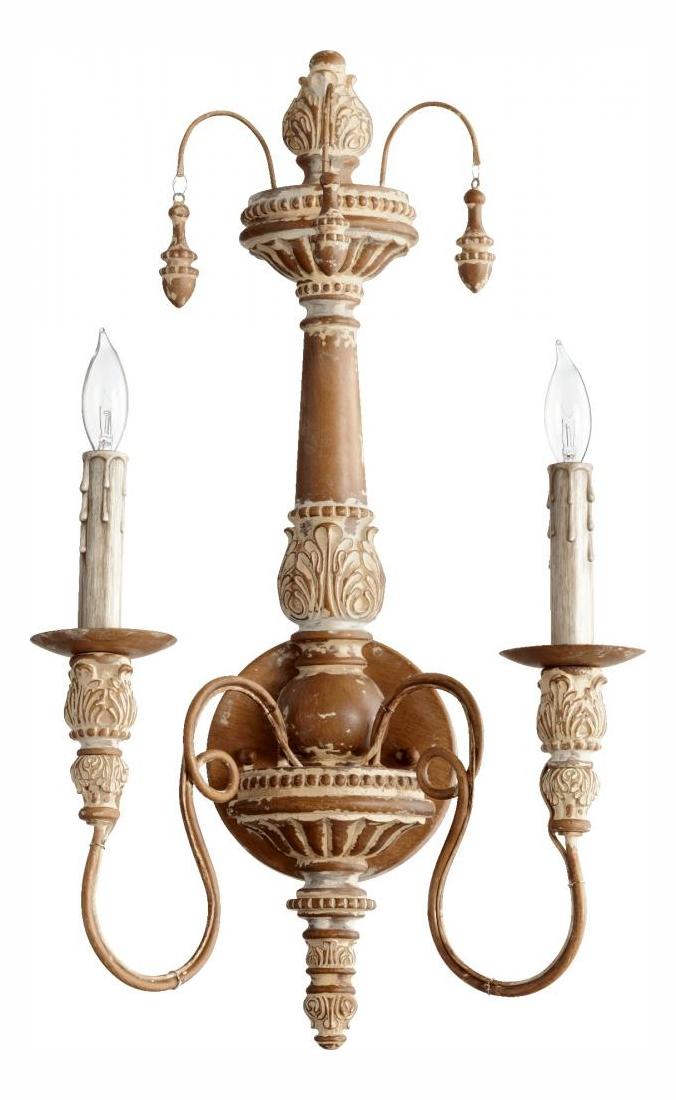 Two Light French Umber Wall Light by Quorum