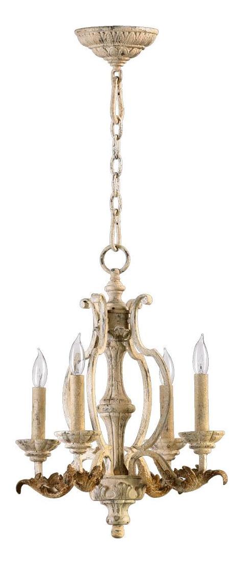 Four Light Persian White Up Chandelier by Quorum