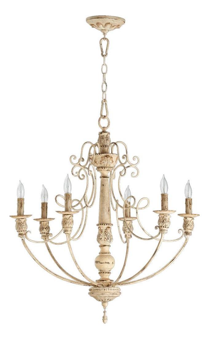 Six Light Persian White Up Chandelier by Quorum