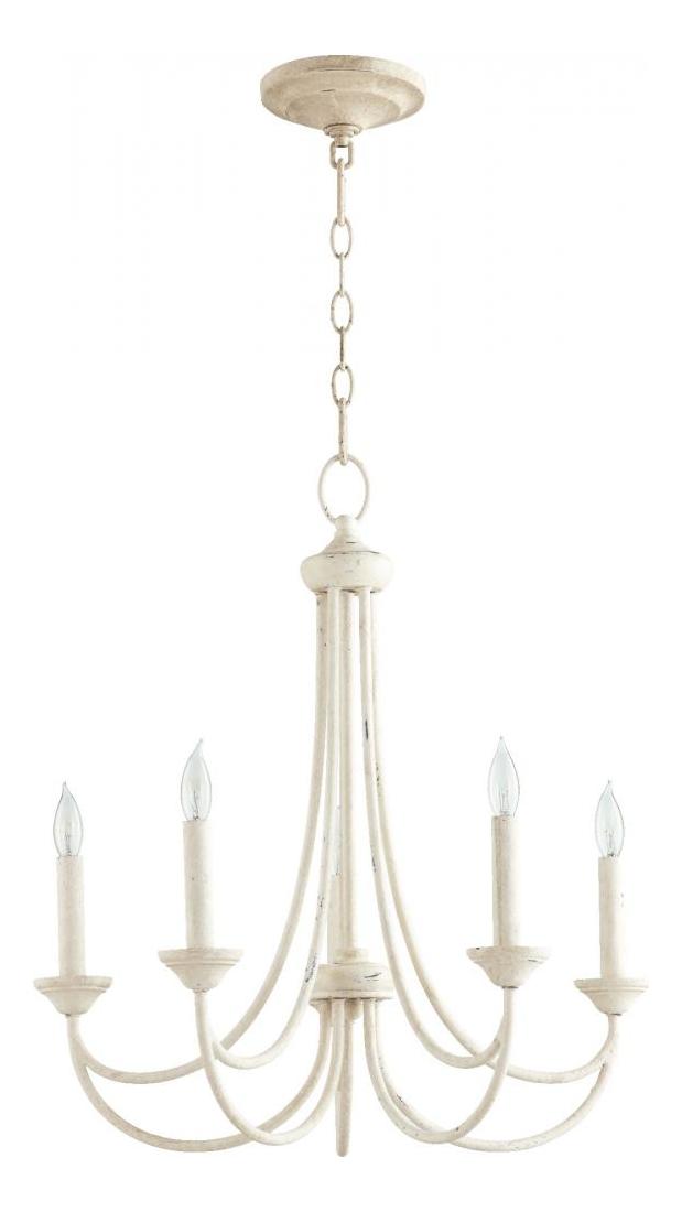 Five Light Persian White Up Chandelier by Quorum