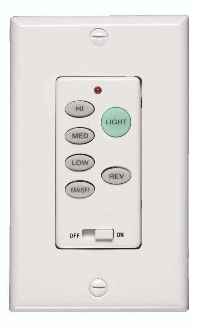 White Fan Wall Mount Control by Quorum