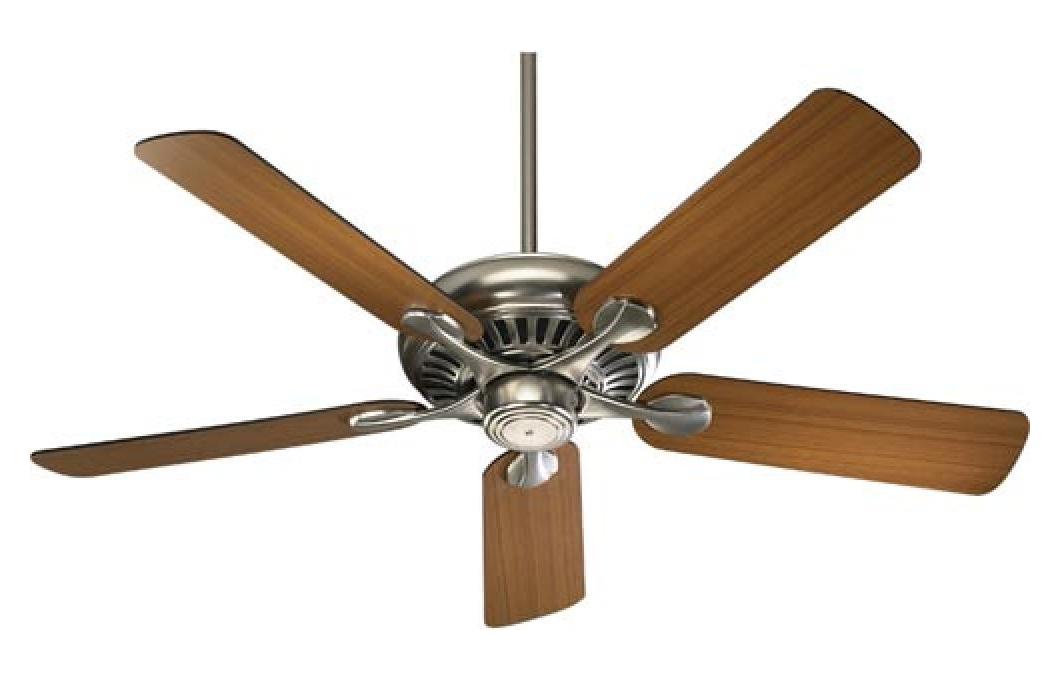 Satin Nickel Ceiling Fan by Quorum