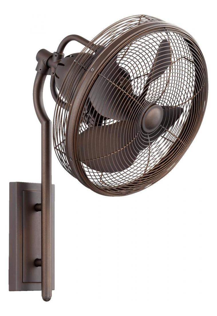 Oiled Bronze Wall Fan by Quorum