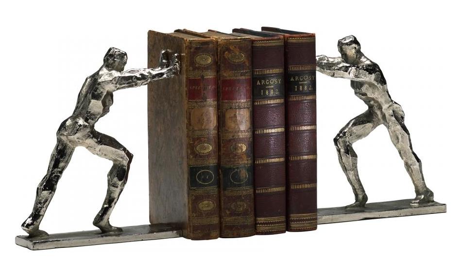 Silver 8.25in.  Man Bookends by Cyan Designs