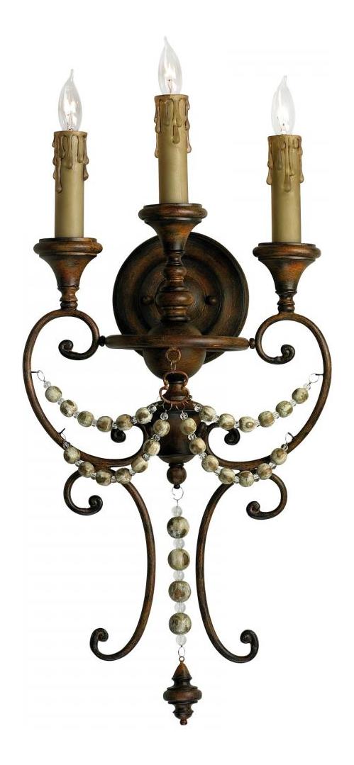 26.25in.  Three Light Wall Sconce from the Lighting Collection by Cyan Designs