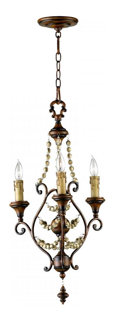 30.5in.  Three Light Chandelier from the Lighting Collection by Cyan Designs
