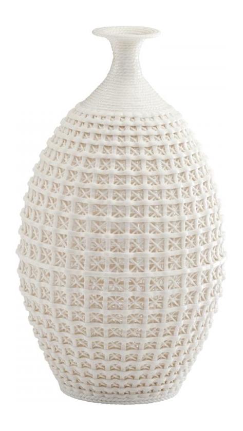 Matte White 14in. Large  Vase by Cyan Designs