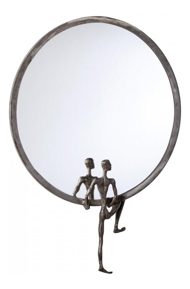 Raw Steel  Rounded Mirror by Cyan Designs
