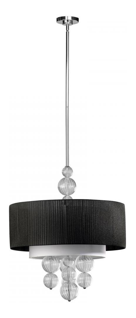 Clear and Black Kravet 4 Light Full Size Pendant by Cyan Designs