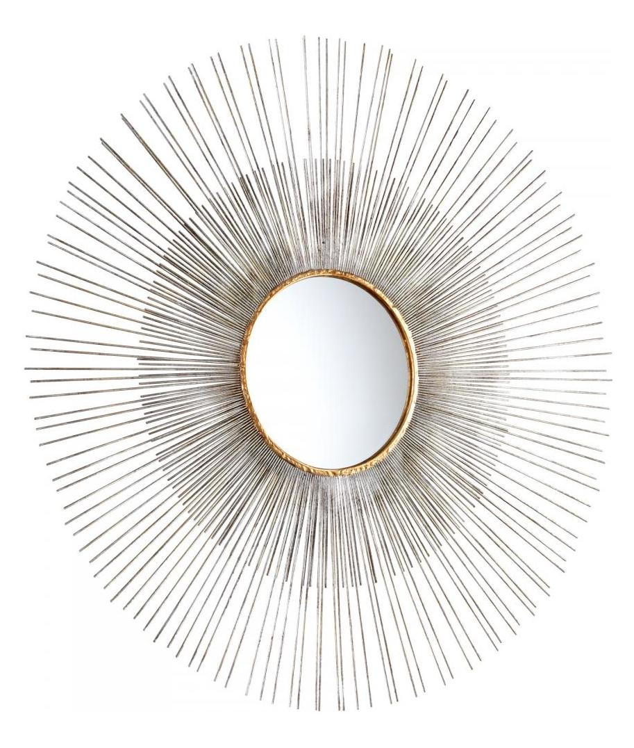 Antiqued Silver Leaf Large  Rounded Mirror by Cyan Designs