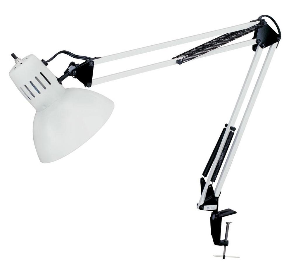 White With Black Accents 1 Light Desk Lamp by Dainolite