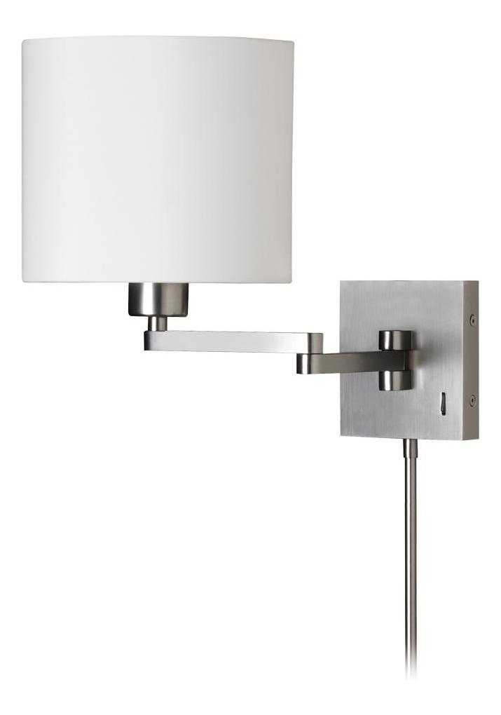 Satin Chrome 1 Light Swing Arm Wall Sconce by Dainolite