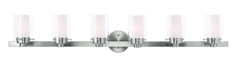 Brushed Nickel  6 Light Bathroom Vanity Light by Livex Lighting