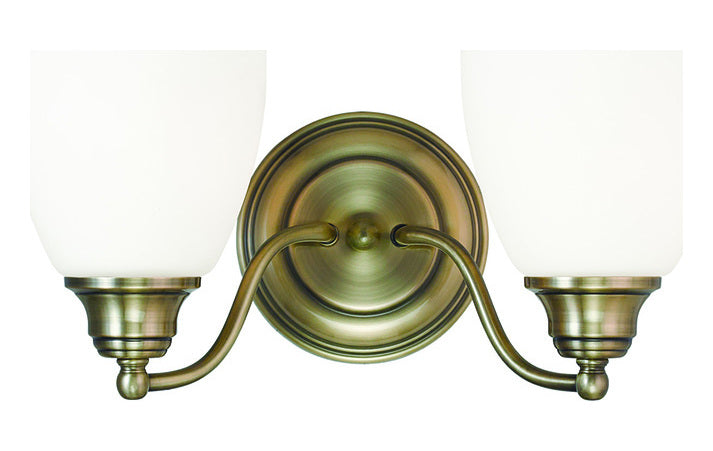 Antique Brass  2 Light Bathroom Vanity Light by Livex Lighting