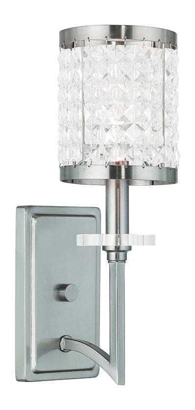 Brushed Nickel  1 Light Wall Sconce by Livex Lighting