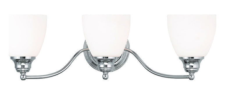 3 Light Polished Chrome Bath Light by Livex Lighting
