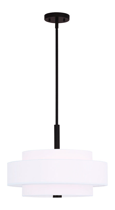 Bronze  4 Light Drum Pendant by Livex Lighting