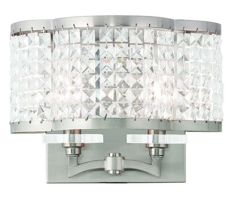 Brushed Nickel  2 Light Wall Sconce by Livex Lighting
