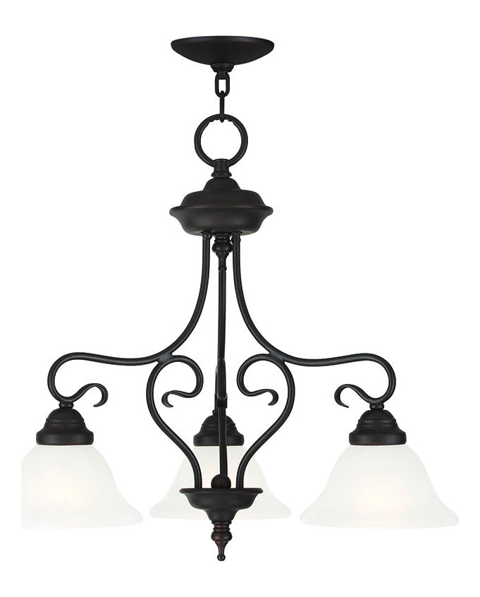 Bronze  3 Light Semi-Flush Ceiling Fixture by Livex Lighting