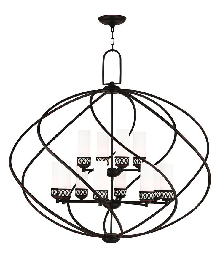 8 Light + 4 Light OB Foyer Chandelier by Livex Lighting