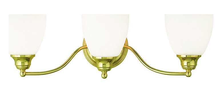 3 Light Polished Brass Bath Light by Livex Lighting
