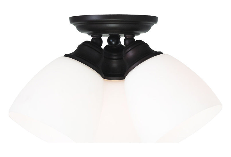 3 Light Bronze Ceiling Mount by Livex Lighting