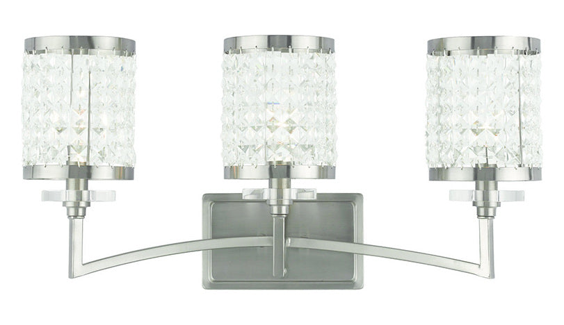 Brushed Nickel  3 Light Bathroom Vanity Light by Livex Lighting