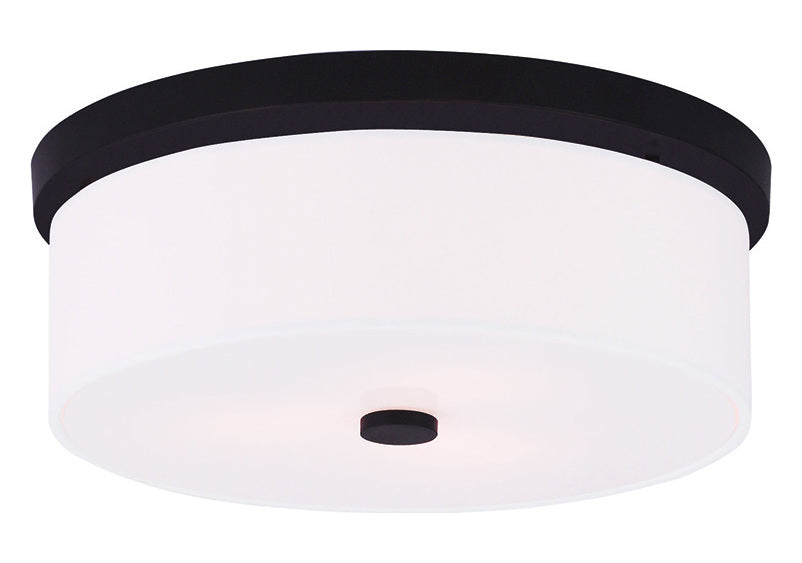Bronze  3 Light Flush Mount Ceiling Fixture by Livex Lighting