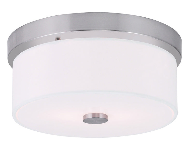 2 Light Brushed Nickel Ceiling Mount by Livex Lighting