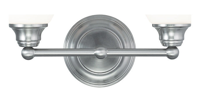2 Light Brushed Nickel Bath Light by Livex Lighting