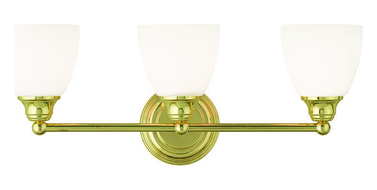 3 Light Polished Brass Bath Light by Livex Lighting