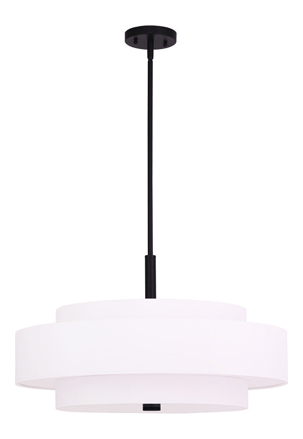 Bronze  5 Light Drum Pendant by Livex Lighting