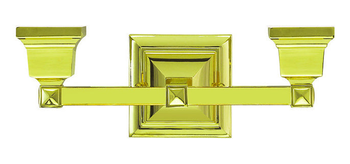 2 Light Polished Brass Bath Light by Livex Lighting