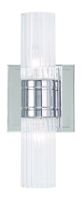 2 Light Polished Chrome Bath Light