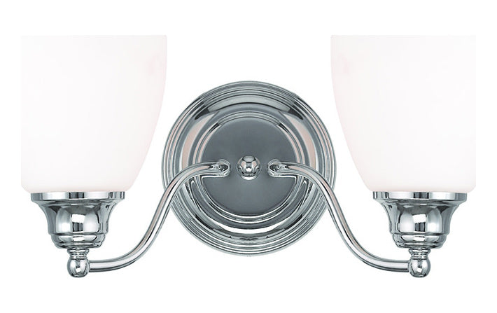 2 Light Polished Chrome Bath Light by Livex Lighting
