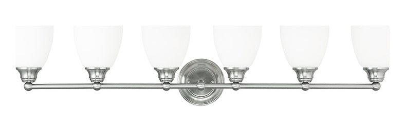 6 Light Brushed Nickel Bath Light by Livex Lighting