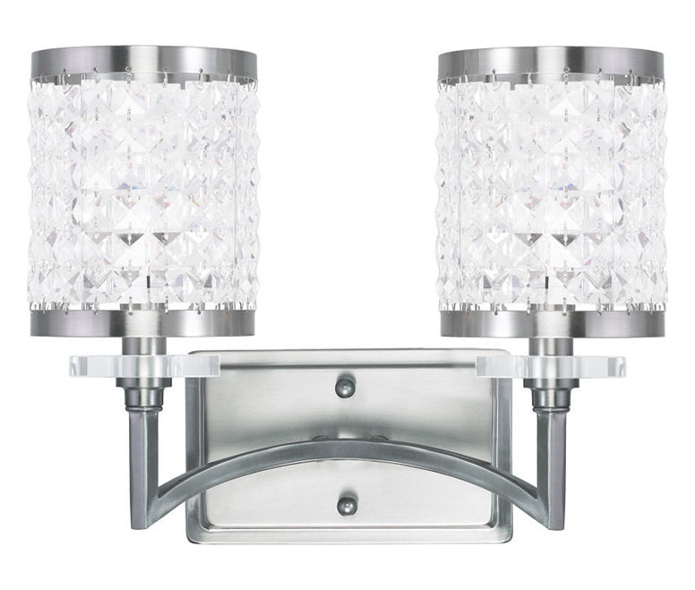 Brushed Nickel  2 Light Bathroom Vanity Light by Livex Lighting