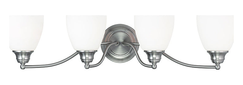 4 Light Brushed Nickel Bath Light by Livex Lighting