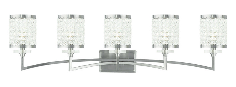 Brushed Nickel  5 Light Bathroom Vanity Light by Livex Lighting
