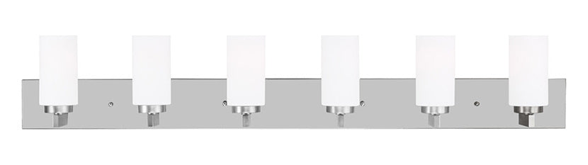 Brushed Nickel  6 Light Ada Compliant Bathroom Vanity Light by Livex Lighting