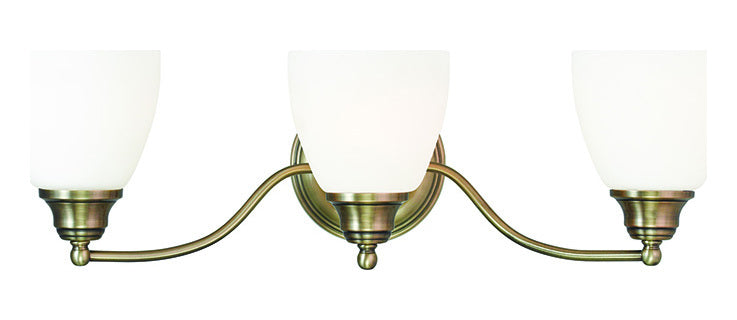 Antique Brass  3 Light Bathroom Vanity Light by Livex Lighting