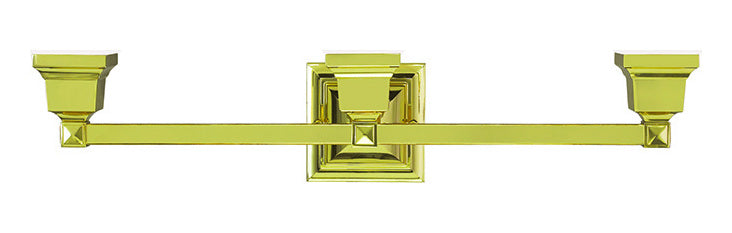 3 Light Polished Brass Bath Light by Livex Lighting