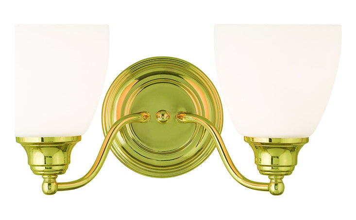 2 Light Polished Brass Bath Light by Livex Lighting