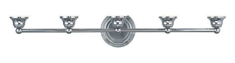 5 Light Polished Chrome Bath Light by Livex Lighting