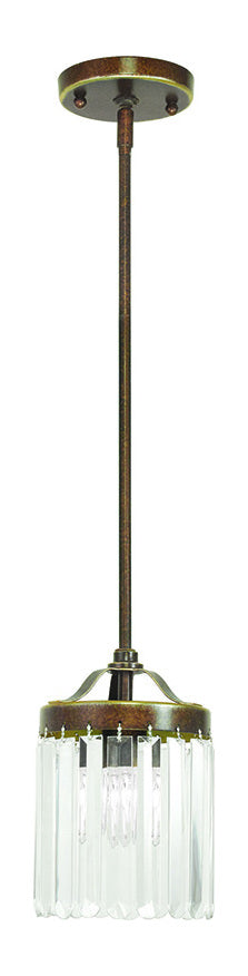 1 Light Palacial Bronze Mini Pendant by Livex Lighting