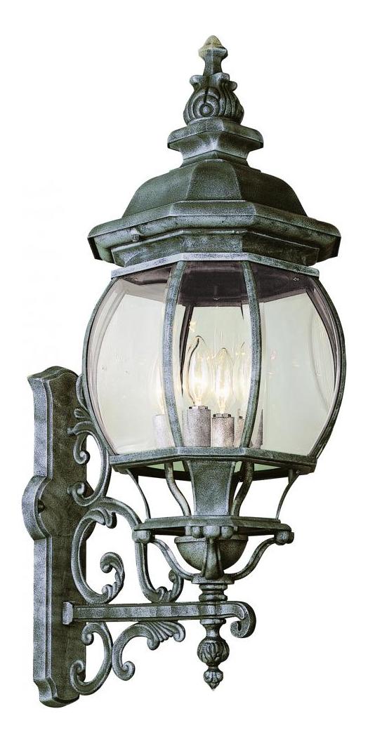 Four Light White Clear Beveled Glass Wall Lantern by Trans Globe